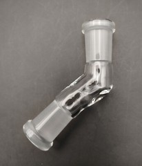 14mm 45 Degree Angle Female Glass Ground Joint Attachment Adapter GonG Elbow